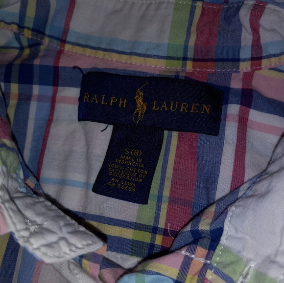 Boys Polo checkered button up shirt - Picture 3 of 5